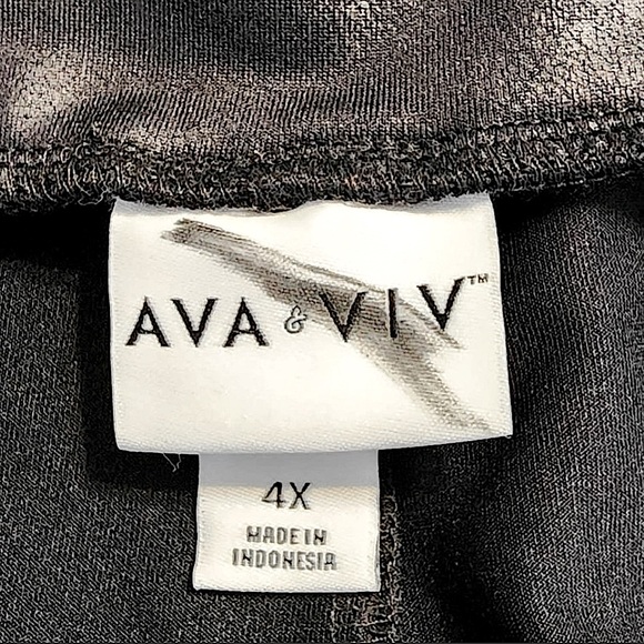 Ava & Viv Black Plus Size High-Waisted Bike Shorts | Size 4X| NWT - Picture 4 of 4